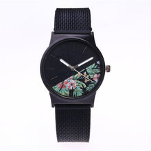 Load image into Gallery viewer, Black Flower Watch Women